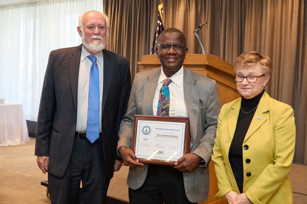 Terry Nicholls receives his framed award