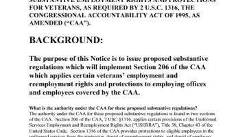 Cover Page Of The Notice of Proposed Rulemaking and Request for Comment: regulations implementing certain provisions of the Uniformed Services Employment and Reemployment Rights Act ("USERRA") - April 16, 2008 PDF