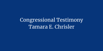 Congressional Testimony Tamara E Chrisler