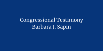 Congressional Testimony, Barbara Sapin