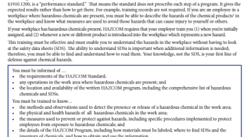 Cover Page Of The Workers' Right to Know: What You Should Know About Workplace Chemicals PDF Title