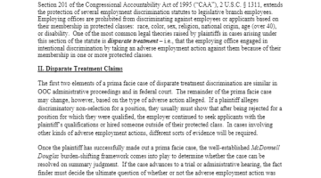 Cover Page of the Disparate Treatment pdf