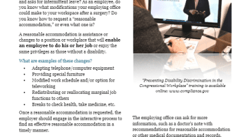 Cover Page of the Compliance at Work - What is reasonable accommodation pdf