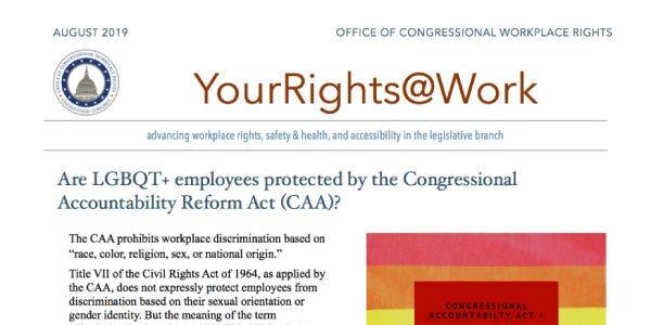 Featured Image of the pdf Your Rights at Work - Are LGBTQ+ Employees protected by the CAA?
