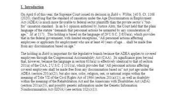 Cover Page of the CAA Standards of Causation after Babb c. Wilkie pdf