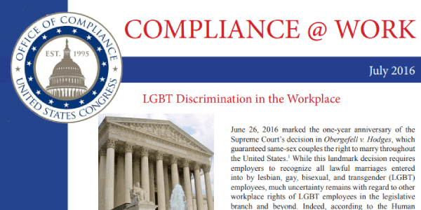 LGBT Discrimination in the Workplace July 2016 Featured Image