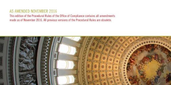Featured Image of the 2016 Procedural Rules of the Office of Compliance pdf