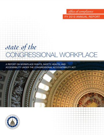 Cover of the State of the Congressional Workplace - Annual Report - 2010 pdf