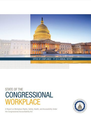 Cover of the State of the Congressional Workplace - Annual Report - 2014 pdf