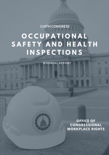 Cover of the Biennial Report on Occupational Safety and Health Inspections - 114th Congress pdf
