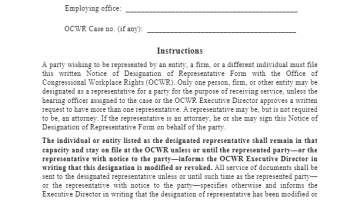 Notice of Designation of Representative - Form - 1.07(a) - updated