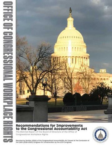 Cover Page of the Recommendations for Improvements to the Congressional Accountability Act - 117th Congress pdf