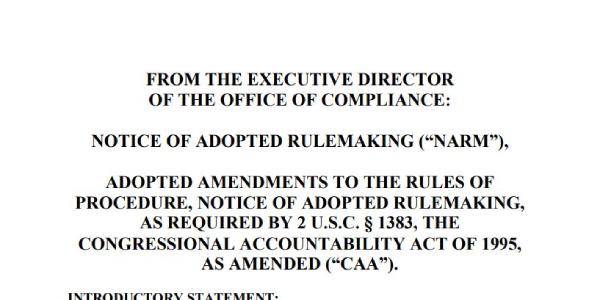 Featured Image of the Notice of Adopted Rulemaking - Adopted Amendments to the Rules of Procedure pdf