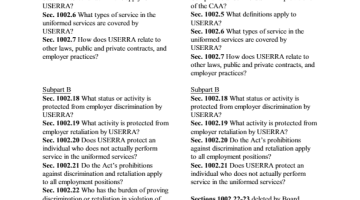 Cover page Index to proposed Uniformed Services Employment and Reemployment Rights Act ("USERRA") regulations - April 16, 2008 pdf