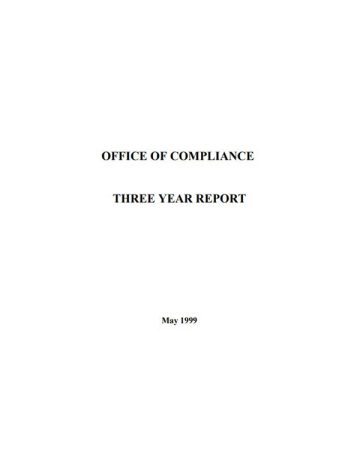 Cover Image of the OOC's Three Year Report May 1999