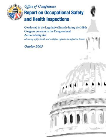 Cover of the OSH Biennial Inspection Report for the 108th Congress (Oct 2005)