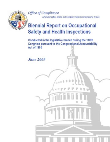 Cover of the OSH Biennial Inspection Report for the 110th Congress (June 2009)