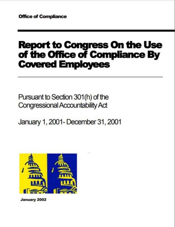 Cover image of the Report to Congress on the the Use of the OOC by Covered Employees 2001