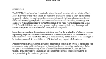 Cover Page of the PDF Returning to the Workplace: Potential Legal Issues pdf