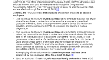 Cover Page of the Families First Coronavirus Response Act: Paid Leave Rights for Employees in the Legislative Branch pdf