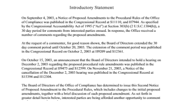 Cover Page of the Second Notice of Proposed Procedural Rule Making - March 1, 2004 pdf