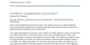 Featured Image of the Chapter 24 - Congressional Accountability - Subchapter 1 pdf