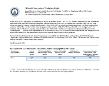 cover of awards and settlements report 2021