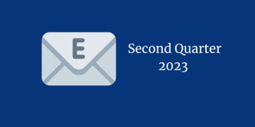 Mail icon with the words "Second Quarter 2023" to the right