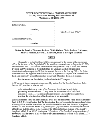 First page of a legal decision