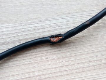 a damaged power cord