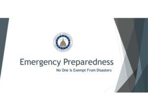 First slide of Emergency Preparedness PowerPoint presentation