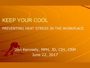 Title slide of a PowerPoint presentation titled "Keep Your Cool"