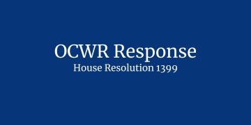 OCWR Response, House Resolution 1399