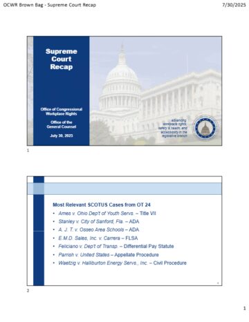 First pages of a slideshow presentation